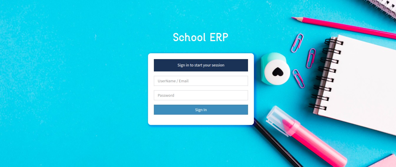 School ERP Dashboard Banner